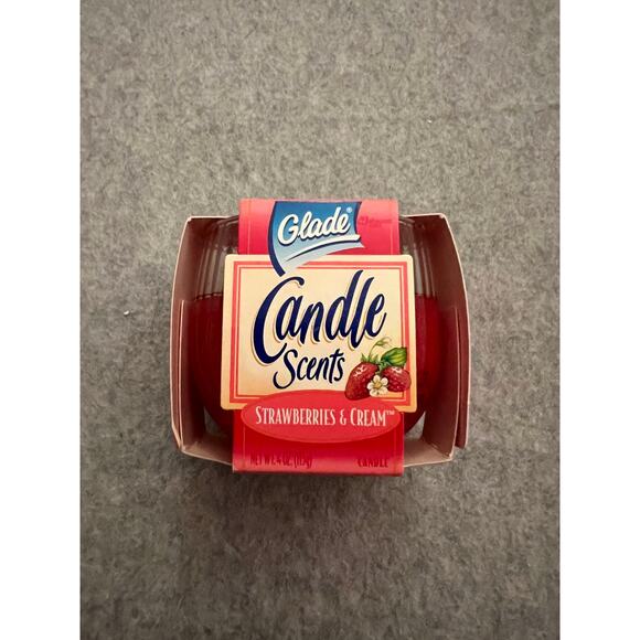Glade‎ Candle Scents Jar Strawberries & Cream 1996 & Apple Cinnamon 1997 2Pc VTG - Picture 2 of 12